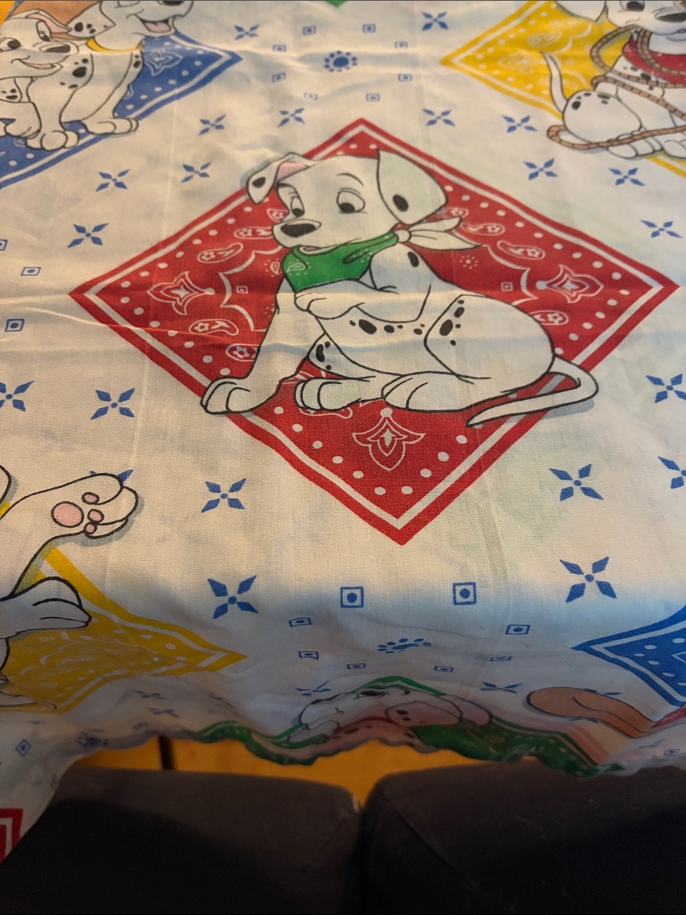 vintage 1990s Disney 101 Dalmatians pillow case